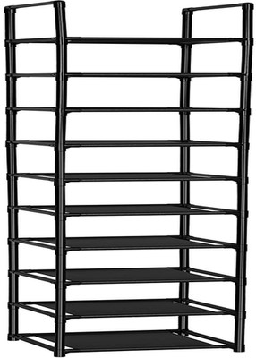 10 Tiers Shoe Rack Space Saving Vertical Single Pairs Sturdy Shoe Shelf Storage 