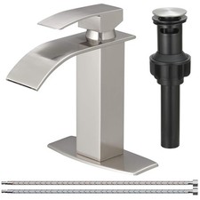 Brushed Nickel Single Handle Waterfall Faucet