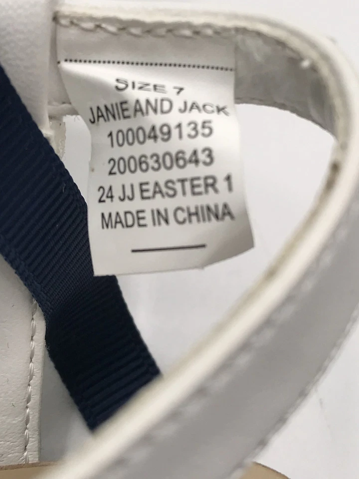 Sandalias Janie And Jack Niñas Pequeñas Talla 7 Blanco Amarillo Floral Foto 4 de 4