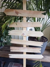 6 rustic directional wood arrow signs, rugged outdoorsman fisherman dad gift