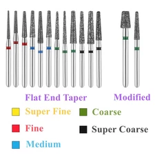 Dental Burs Diamond FG Round End Taper Football Flame Long Round Pear High Speed