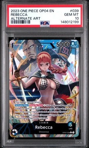 2023 ONE PIECE REBECCA ALTERNATE ART OP04-KINGDOMS OF INTRIGUE #039 PSA 10