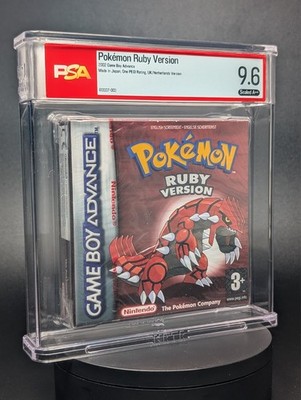 Pokemon Ruby Rubin Nintendo Game Boy Advance GBA Red Strip PSA 9.6 A++ NOT VGA