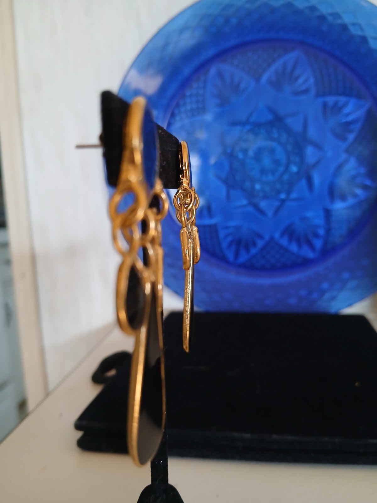 Dangle earrings,circular stud and 3 Teardrop shap… - image 5