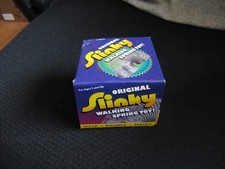 NOS Vintage Original Slinky Walking Spring Toy in Purple Box Made in USA No. 100