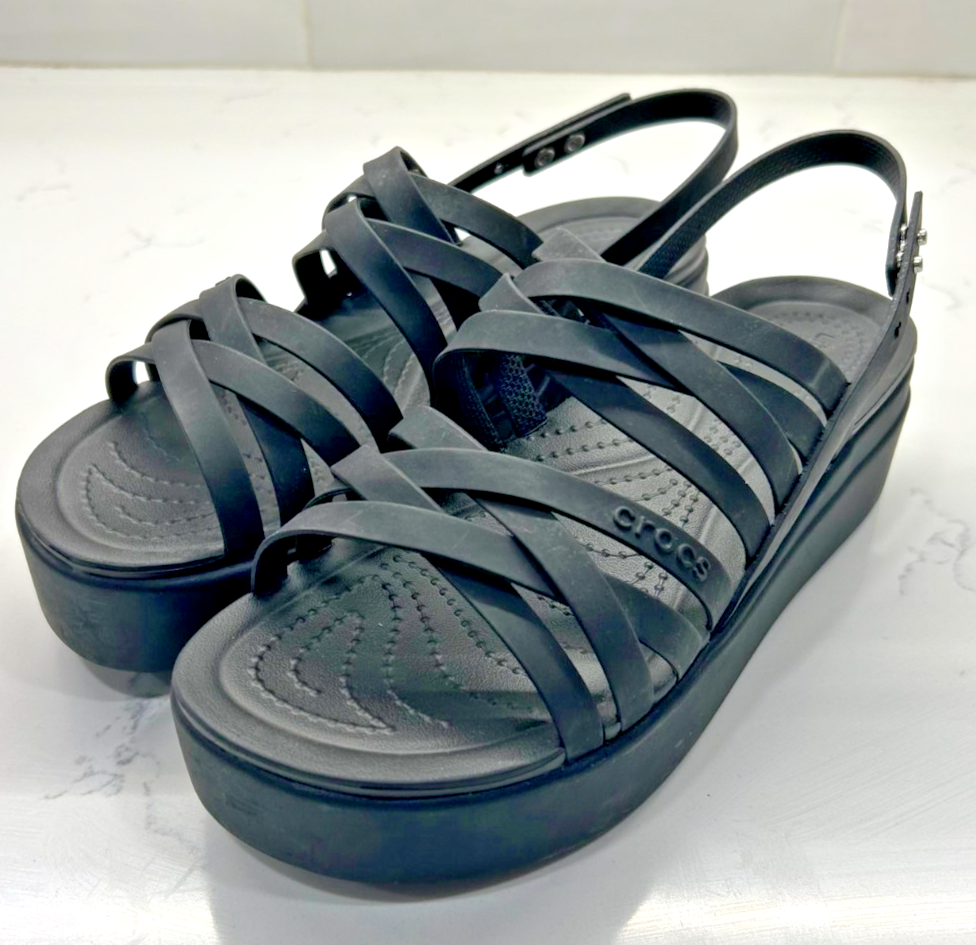 Crocs Literide Brooklyn strappy  Platform Wedge Size 8