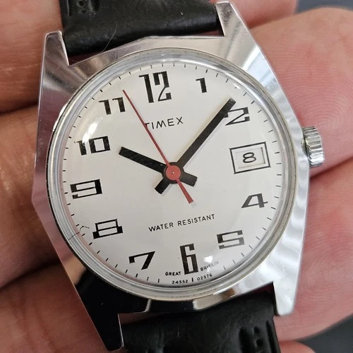 Superb Timex Sprite 1976 Mens Date Cal M25 Mechanical Vintage Watch Working Well