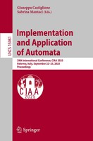 Giuseppa Castiglione (U. A.) | Implementation And Application Of Automata | Buch