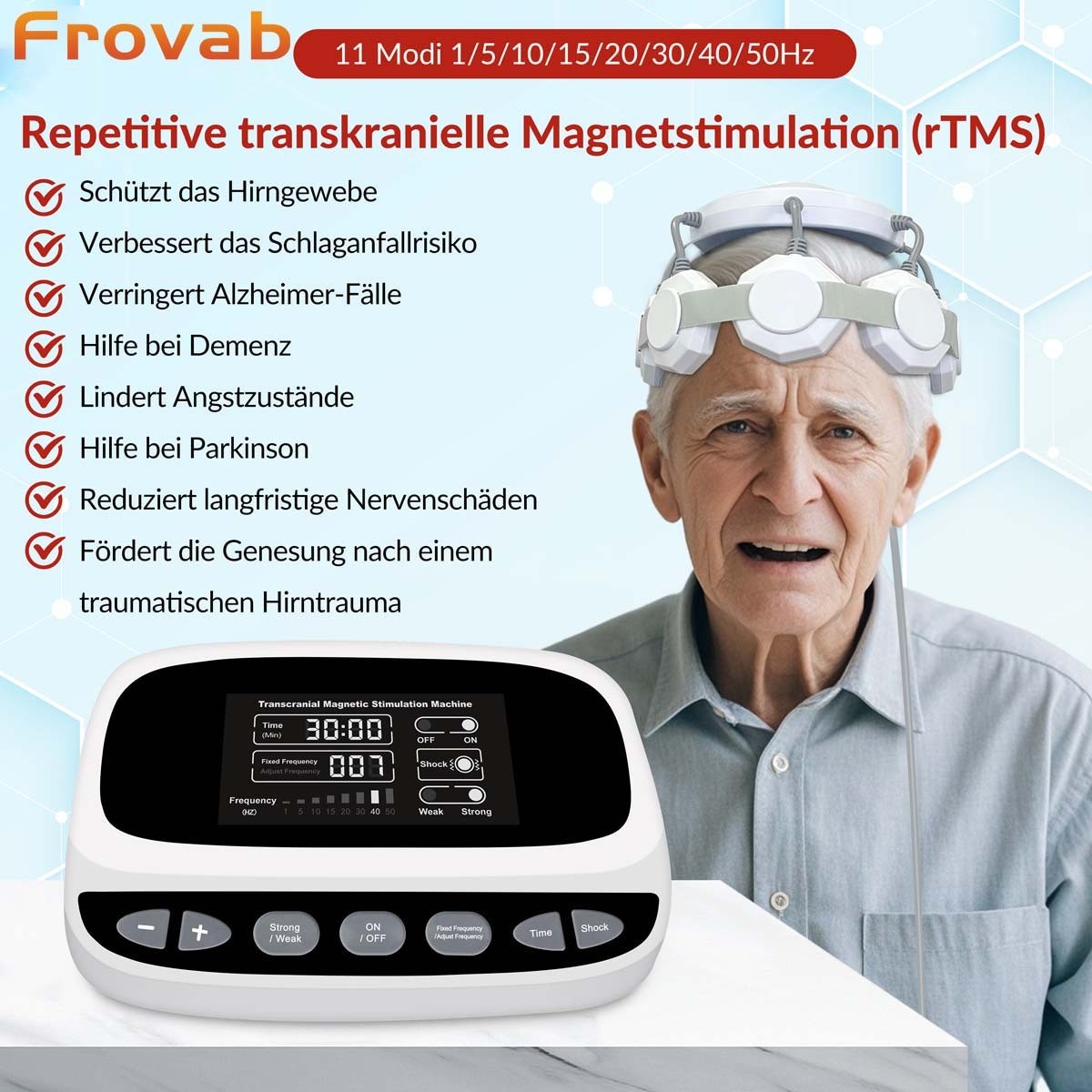 TMS Transkranielle Magnetstimulation Stimulator für Angst Depression Parkinso