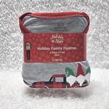 Family Pajamas Christmas-Red Black Buffalo Plaid  Happy Holidays  Girls L 10-12 