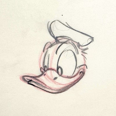 Donald Duck Original Animation Produktion Zeichnung (Walt Disney ca. 1940er Jahre)