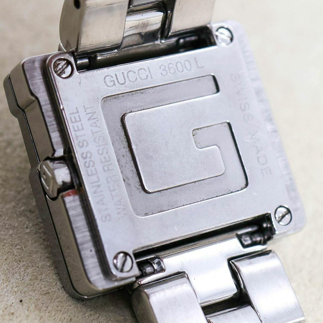 Operating Gucci Watch 3600L Square G Bezel Stainless Steel Operating Gucci Watch 3600L Square G Bezel Stainless Steel