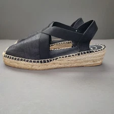 Toni Pons Origins Black Wedge Slip On Sandals Women US 6 EU 36