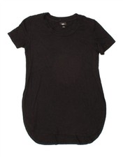 MOSSIMO Womens T-Shirt Dress UK 6 XS Black Rayon BE03