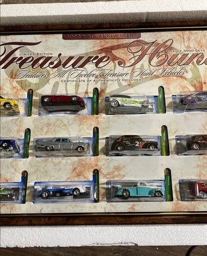 Vintage 2002 Hot Wheels Treasure Hunt Set - 55688 - 8th Anniversary 12 Cars