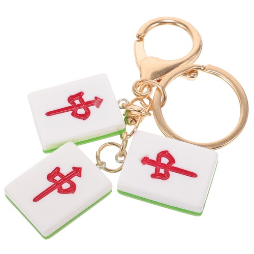 Keychain Bag Hanging Decoration Mahjong Charm Keychain Cute Pendant Key - Photo 2/10