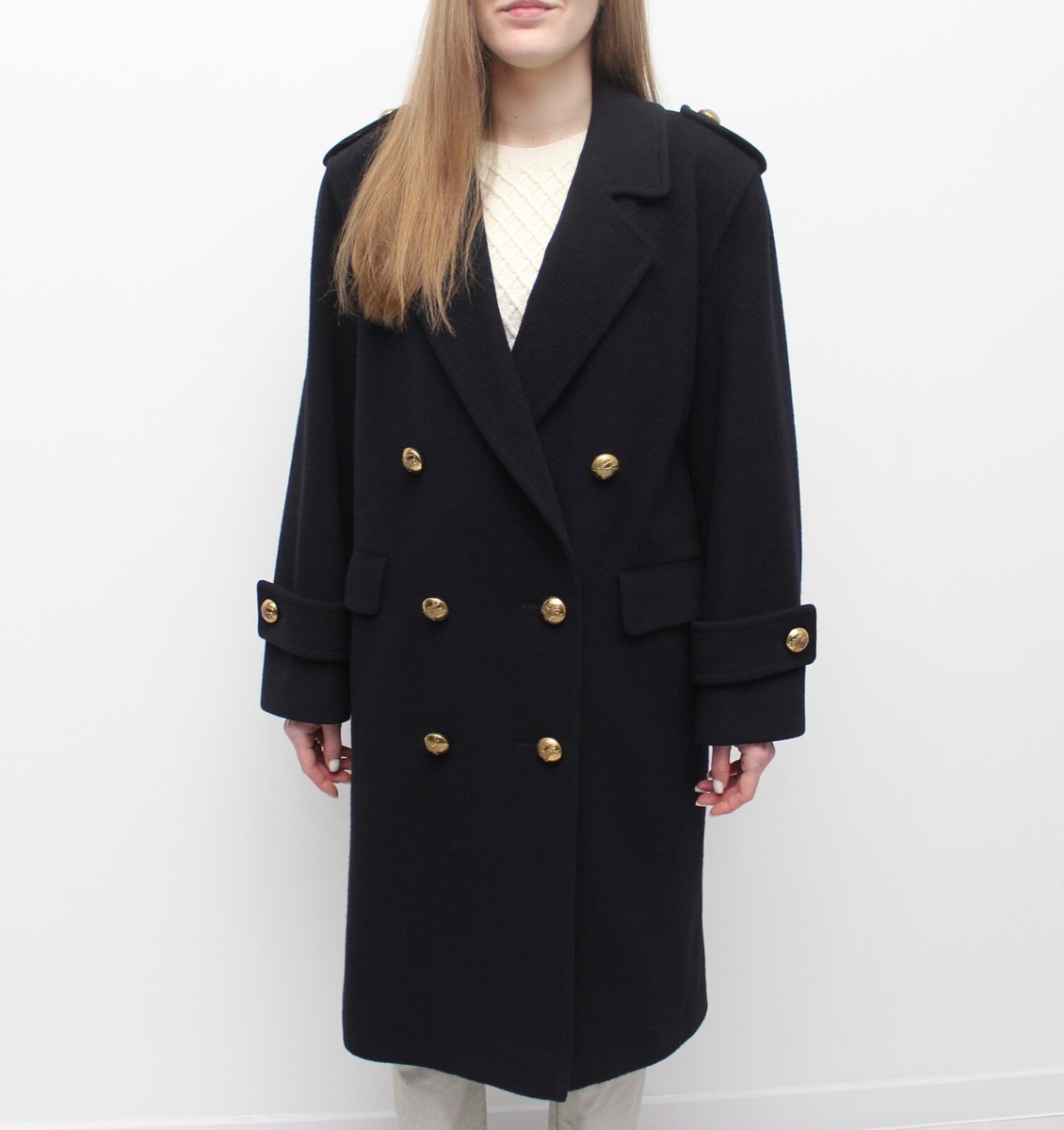 Womens VINTAGE BURBERRYS Camel Wool Cashmere Overcoat Long Womens VINTAGE BURBERRYS Camel Wool Cashmere Overcoat Long