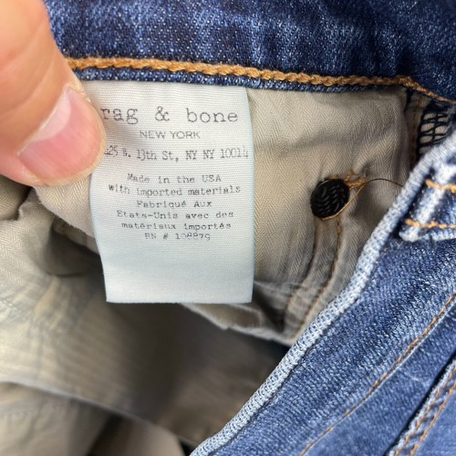 Rag & Bone Jeans Men 30x33 Dukes Blue Fit 2 Button Fly Made in USA Designer - Picture 15 of 15