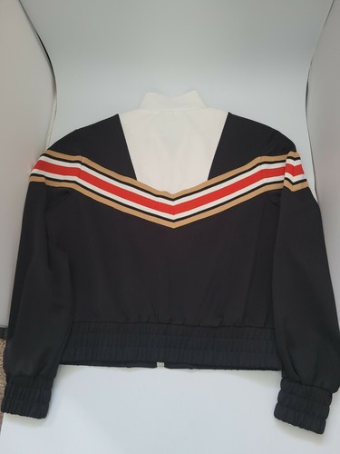 MAJE Thelo Love Striped Jacket In Black 1 (small) - Picture 2 of 9