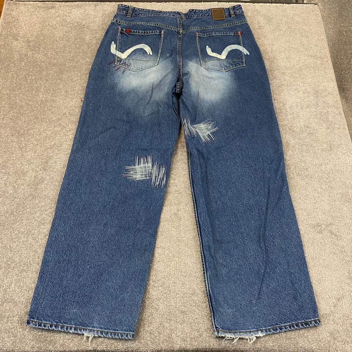 Triple Five Soul Jeans Men 40x32 Blue Wash Denim Pants Baggy Triple Five Soul Jeans Men 40x32 Blue Wash Denim Pants Baggy