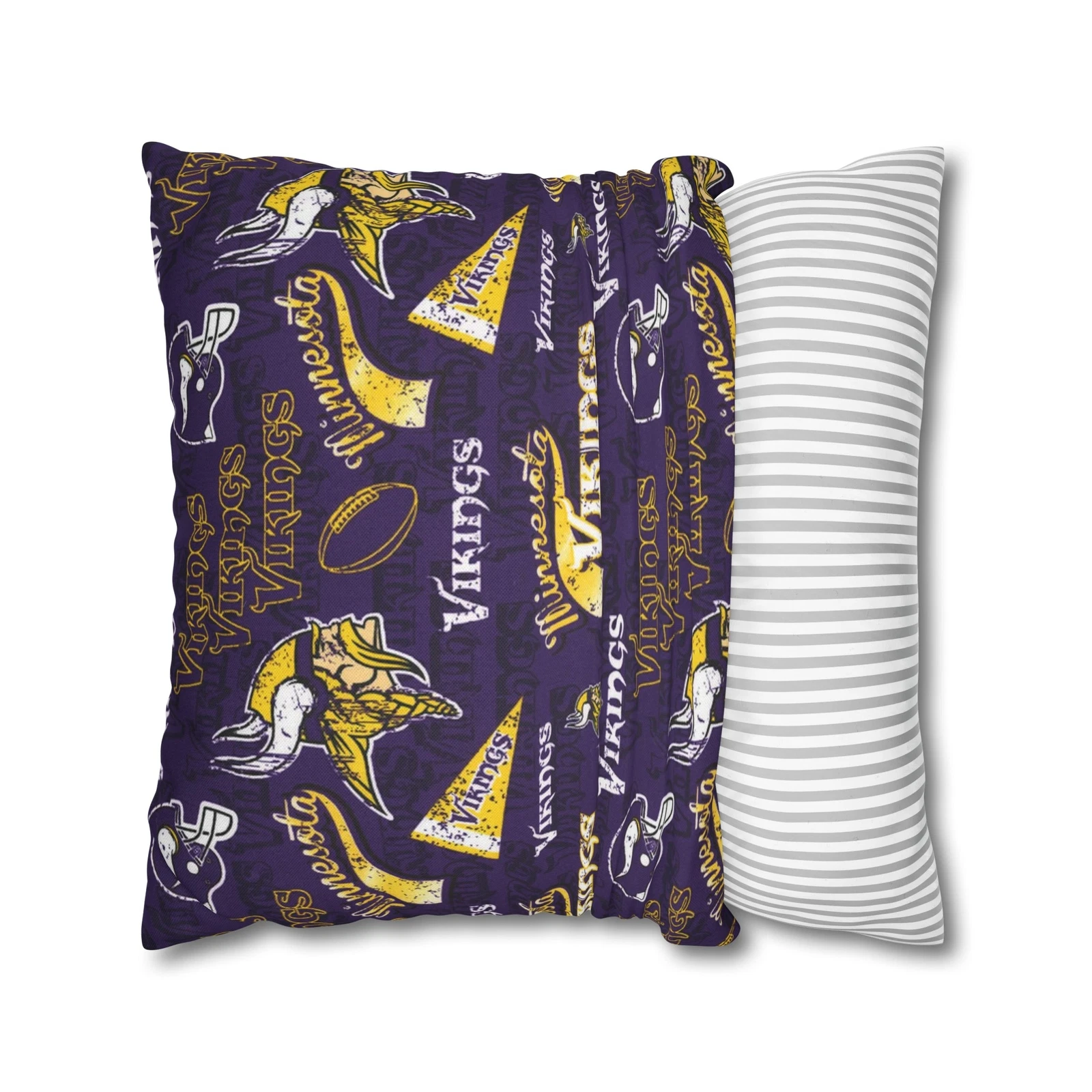 Minnesota Vikings Spun Square Throw Pillow