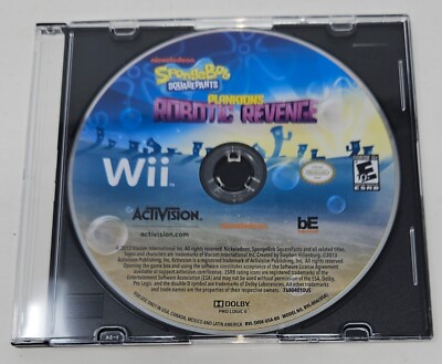 DISC ONLY   SpongeBob SquarePants: Plankton's Robotic Revenge  (Nintendo Wii)