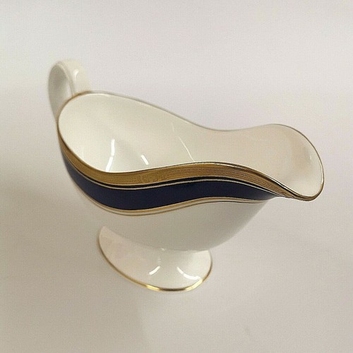 Royal Worcester Empire blaue Sauciere und Ständer kobalt und vergoldet Vintage - Bild 6 von 12
