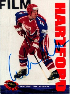 1994 -Andrei Nikolishin- Classic Autograph/Signed/Auto Hockey Card #70 Capitals
