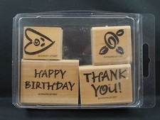 Stampin' Up rubber stamp set, MINI BOLD GREETINGS 1997