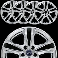 4 For Ford Fusion 2015-2019 Chrome 17 Snap On Wheel Skins Rim Covers Hub Caps