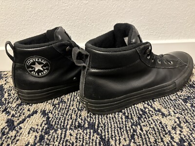 Converse Chuck Taylor All Star 166071C Black Leather High-top