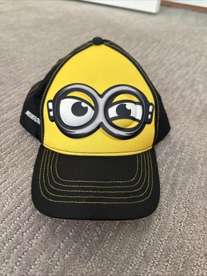 Illuminations Minions 3D Pop Caps Youth Boys Snapback Yellow And Black Hat