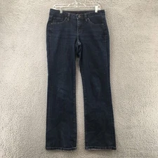 Jag Low Rise Bootcut Jeans Womens 10 Blue Denim Dark Wash Zip Fly Cotton Blend