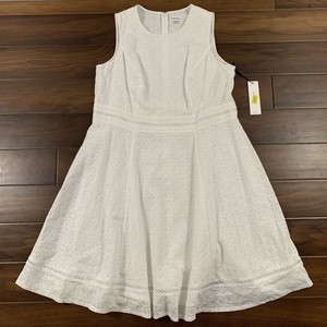 calvin klein white sleeveless dress