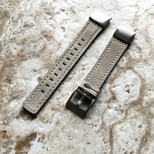 Gray Suede Leather Quick Fit Band for Garmin fenix 8 43mm 7S 6S Pro -A20B18