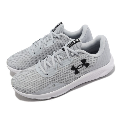 Under Armour Charged Pursuit 3 UA Grey White Men Road Running Shoes 3024878-104 - Photo 1 sur 8