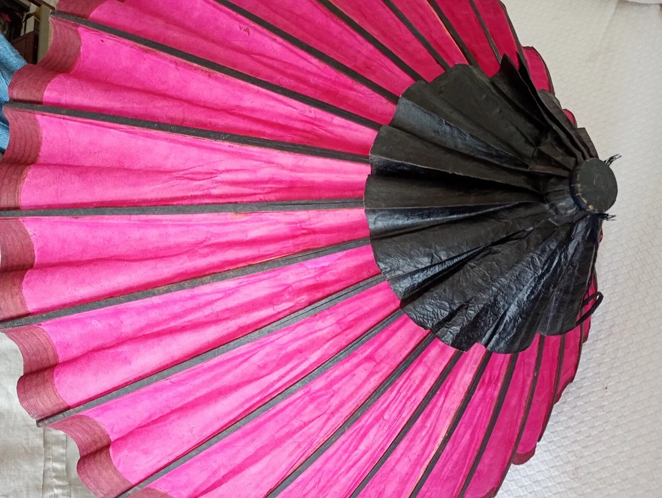 ombrelle asiatique fabrication artisanale.Asie .Laos,Vietnam,Thailande.parasol. - Photo 4/4