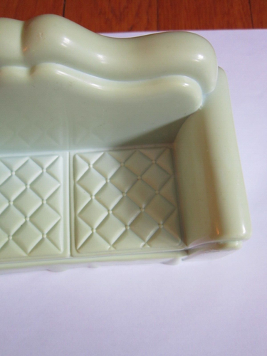 Vtg 1990s Playskool Dollhouse Couch Sofa Loveseat Livingroom LR Furniture GREEN - Picture 3 of 13