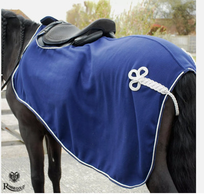 Rhinegold Fleece Übungsblatt Cutaway Aufsitzdecke Navy Größe Pony Reitsport