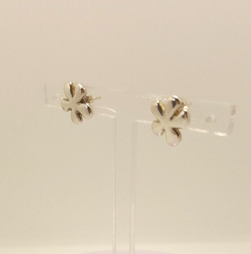 Gorgeous Solid Sparkling Flower Shape Stud Earrin… - image 11
