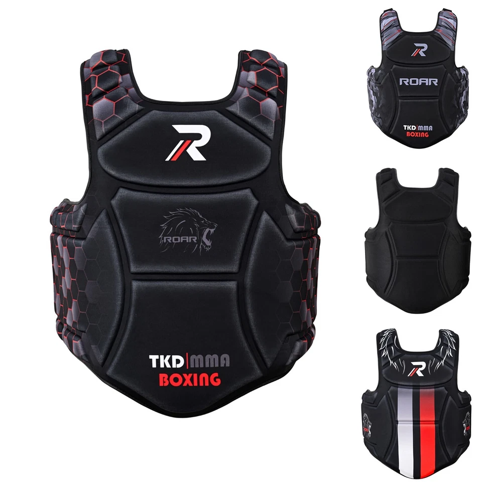 KOYES Boxing Chest Guard MMA Kickboxing Body Protector Pad Martial Arts Training - Image 3 of 4