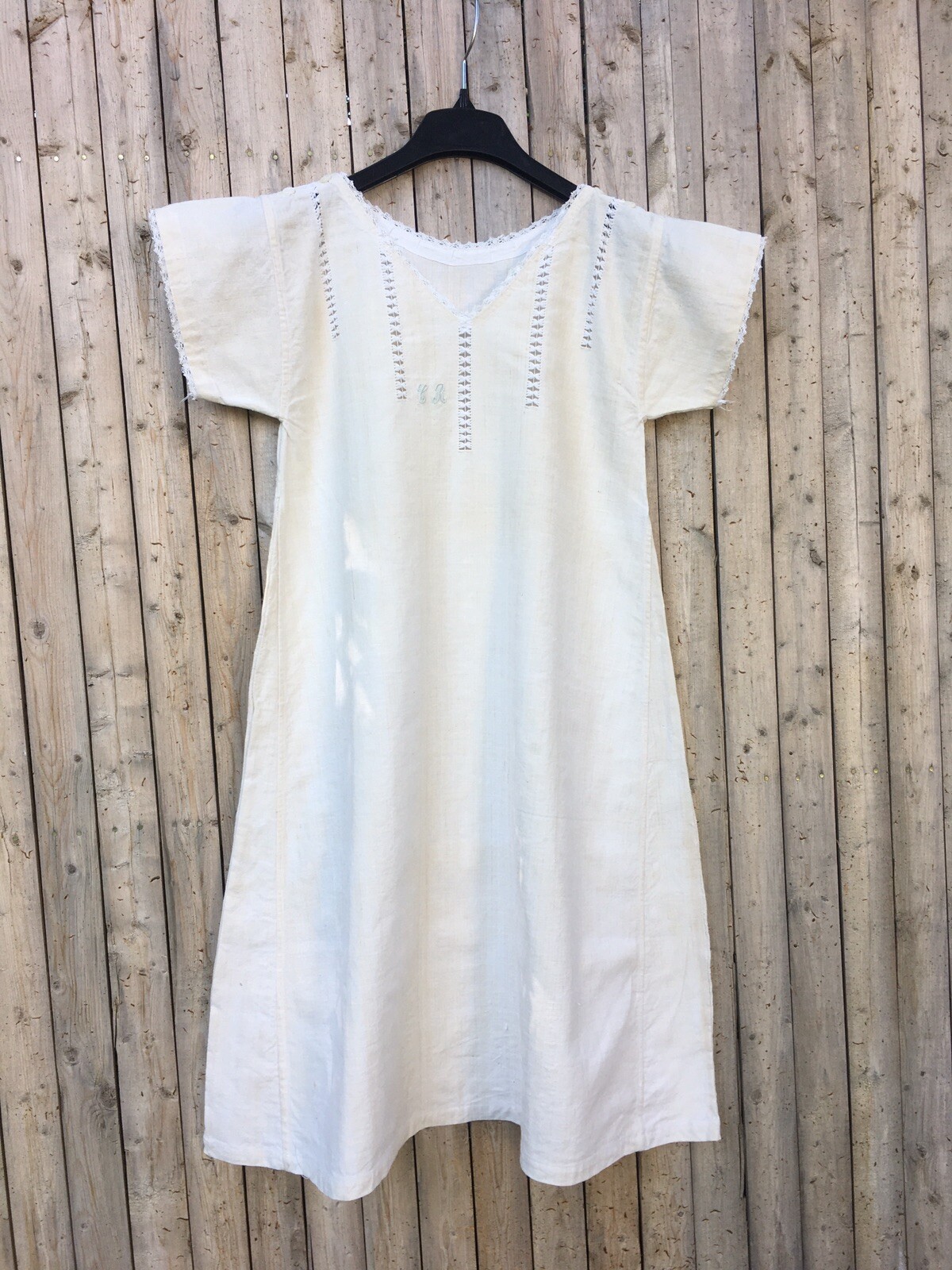 New Vintage Linen Hemp Lace Embroidered French It… - image 6