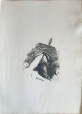 ENNIO CALABRIA incisione 1978 Ispirato a Kierkegaard 70x50 firmata numerata