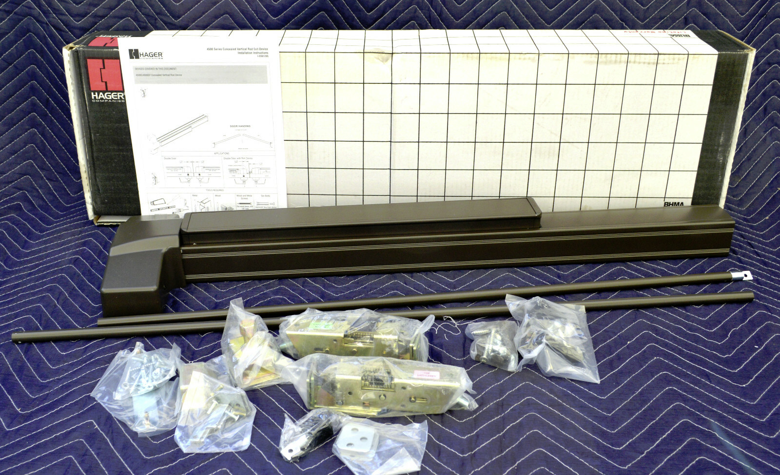 New Hager 4500 Series Push Emergency Panic Exit Device 4501 CVR FR 36"X84" US10B eBay