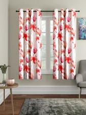 New 2 Piece Eyelet Window Curtain Set - 5 ft