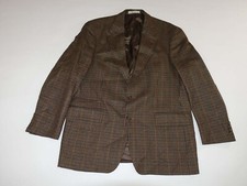 Chaps Ralph Lauren Men's Houndstooth Sport Coat Size 44 Regular Brown Green 44R