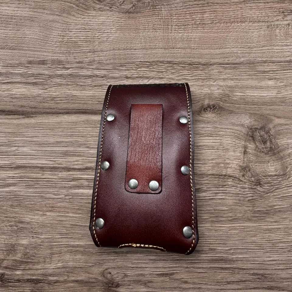 7" ROOSTER WESTERN LEATHER POUCH BELT LOOP HOLSTER CELL PHONE CASE UNIVERSAL - Image 2 of 4