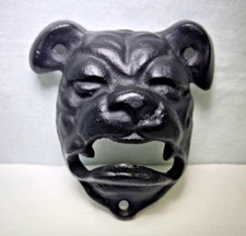 BullDog Cast Iron Bottle Opener Mountable Vintage Look Man Cave English Dog