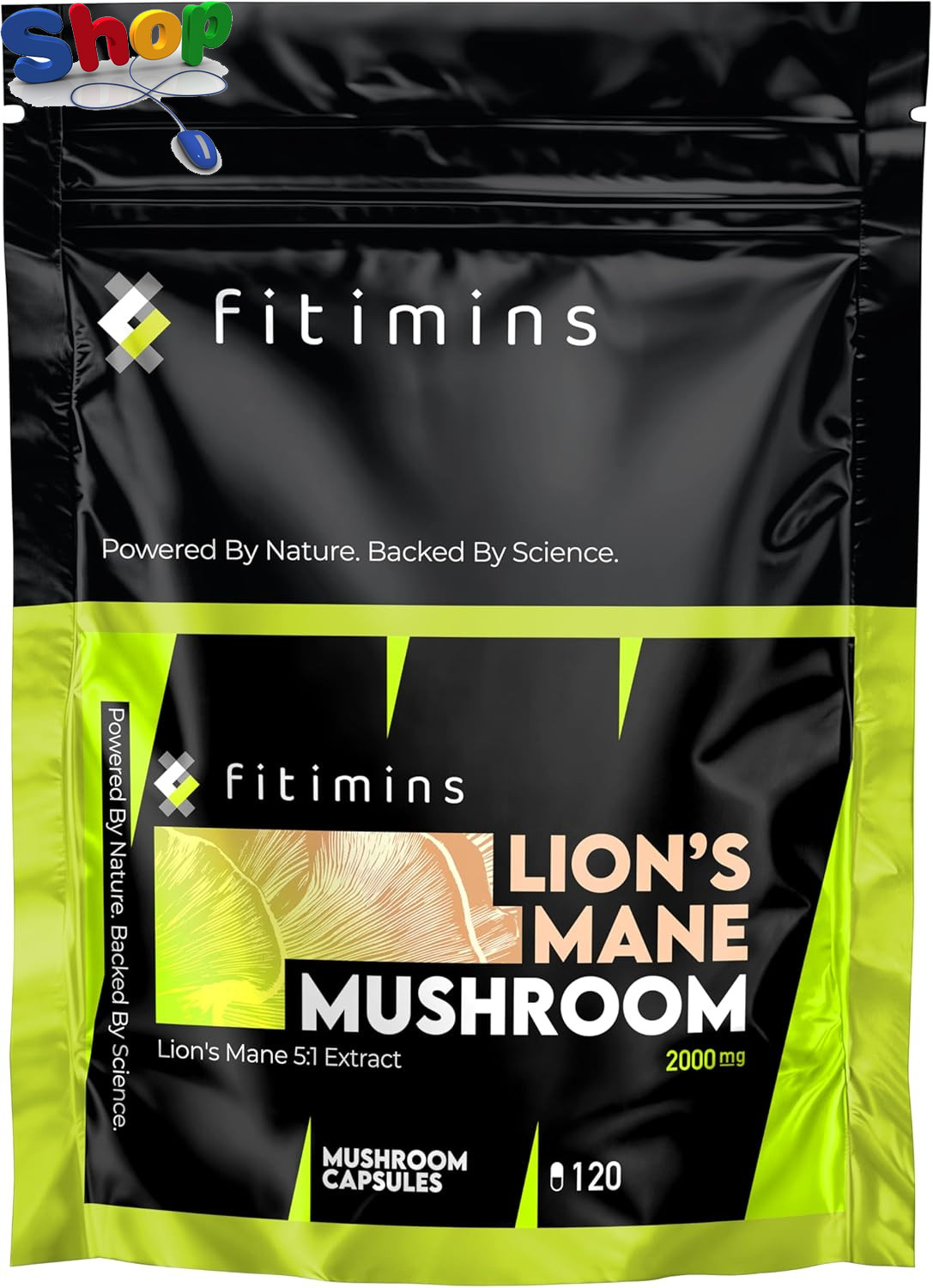 Lions Mane Supplement 2000Mg | Lion'S Mane Powder Capsules | 5:1 Mushroom Extrac