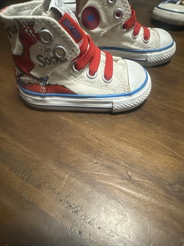 RARE Converse Dr. Suess Fox in Socks All-Star Kids High Top Shoes Size US 3 Infa - Picture 3 of 6